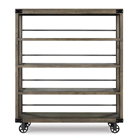 Dining Cart with Open Shelving and Casters